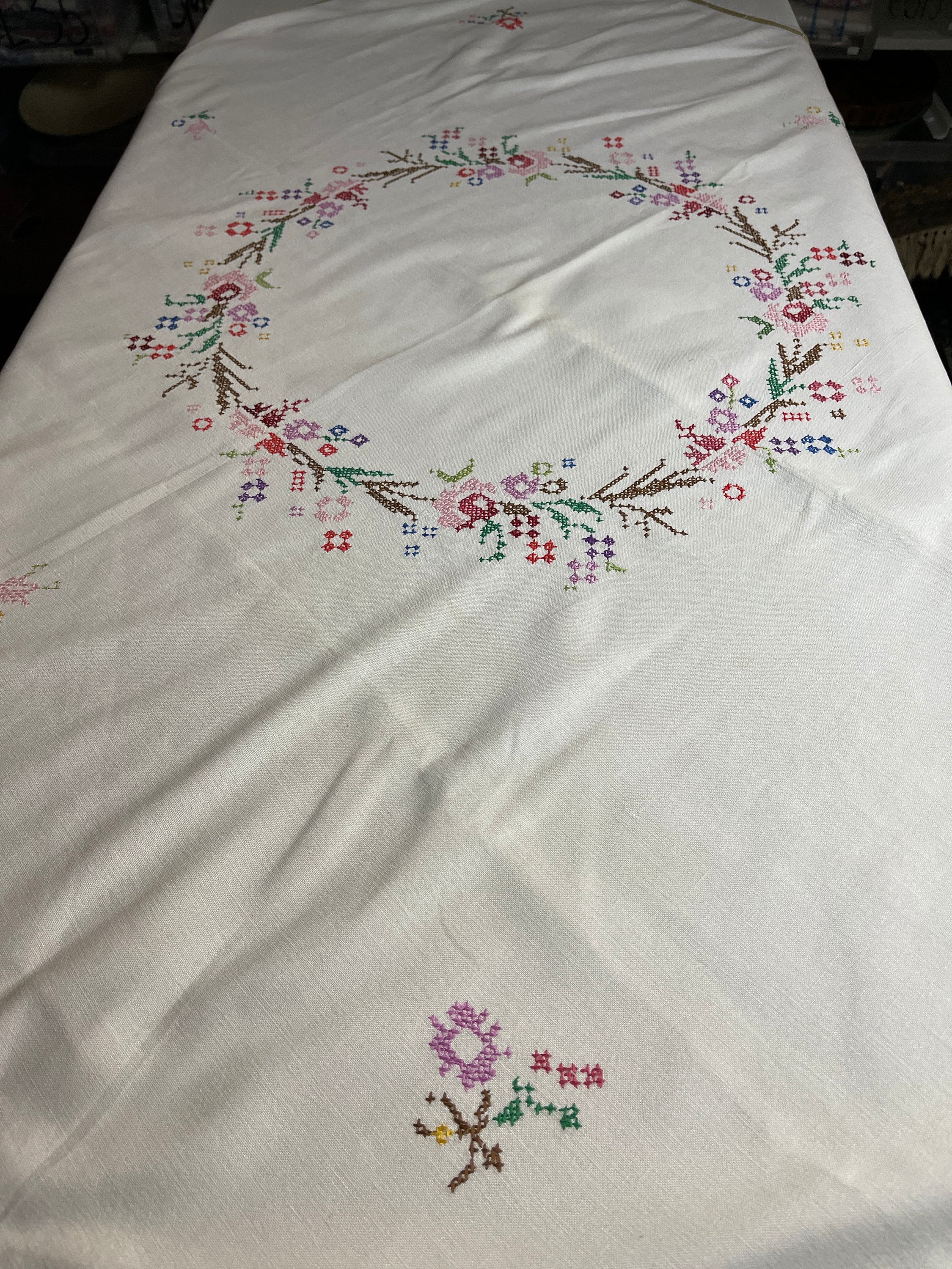 Beautiful Swedish Hand-embroidered Tablecloth - Etsy