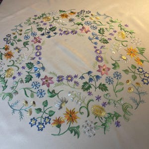 Very nice hand-embroidered tablecloth, from Sweden