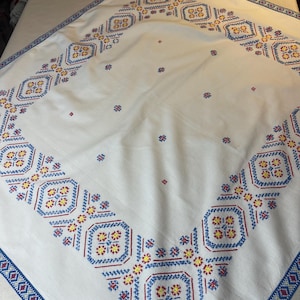 Hand embroidered tablecloth from Sweden