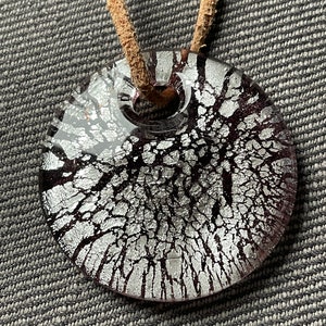 Lampwork glass pendant