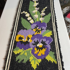 Vintage Mid Century Swedish Rya Rug 60s Textile Wall Hanging Hand-Woven Tapestry Nordic Home Decor Interior Sweden Scandinavian Rya