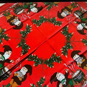 Retro Christmas cloth, from Sweden. With Printed motif