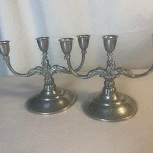 Beautiful pair of  vintage three-arm candle holder / candelabra. SVENSKT TENN