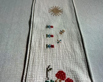 XL - スウェーデン製ヴィンテージ クリスマス刺繍テーブル