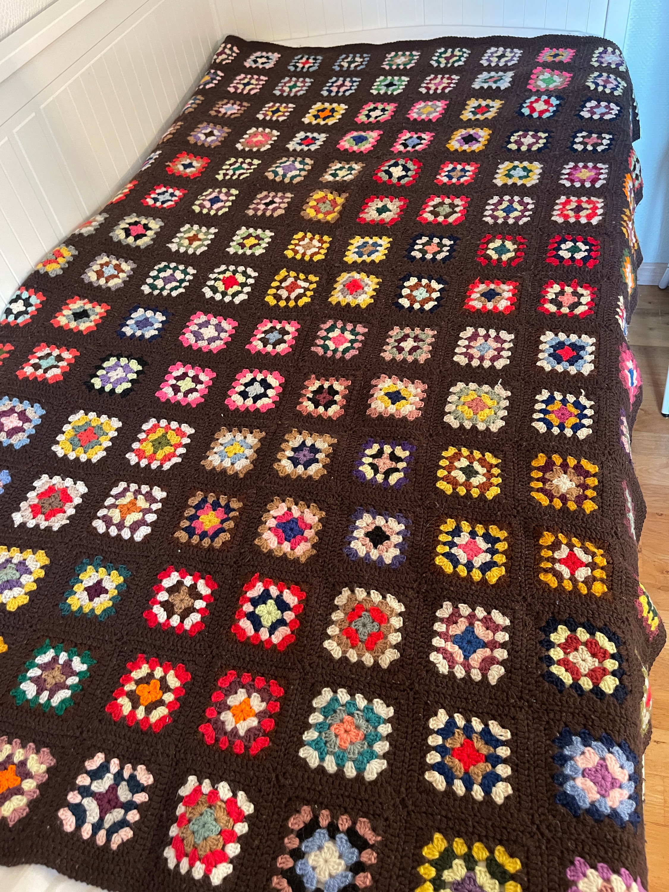 Couverture au crochet fait main - Linge de maison