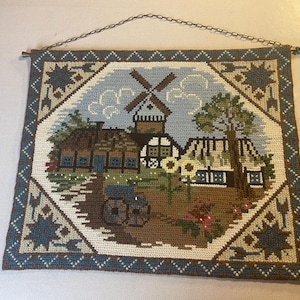 Beautiful Hand embroidered with twist stitch Wallhanging/ tapestry / wall decor