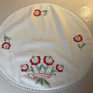 Cute hand-embroidered tablecloth  Embroidered tablecloth, from Sweden