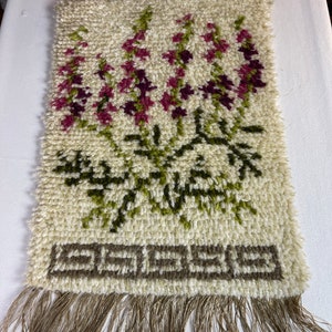 Tapis Rya moderne vintage des années 60, tenture murale en textile, tapisserie tissée à la main, décoration nordique, intérieur, Suède