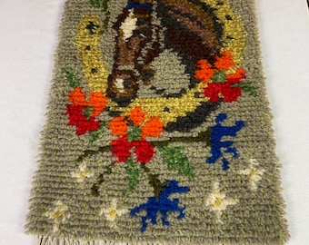 Swedish Wool Rya Rug wallhanging Scandinavian Textile Home Decor
