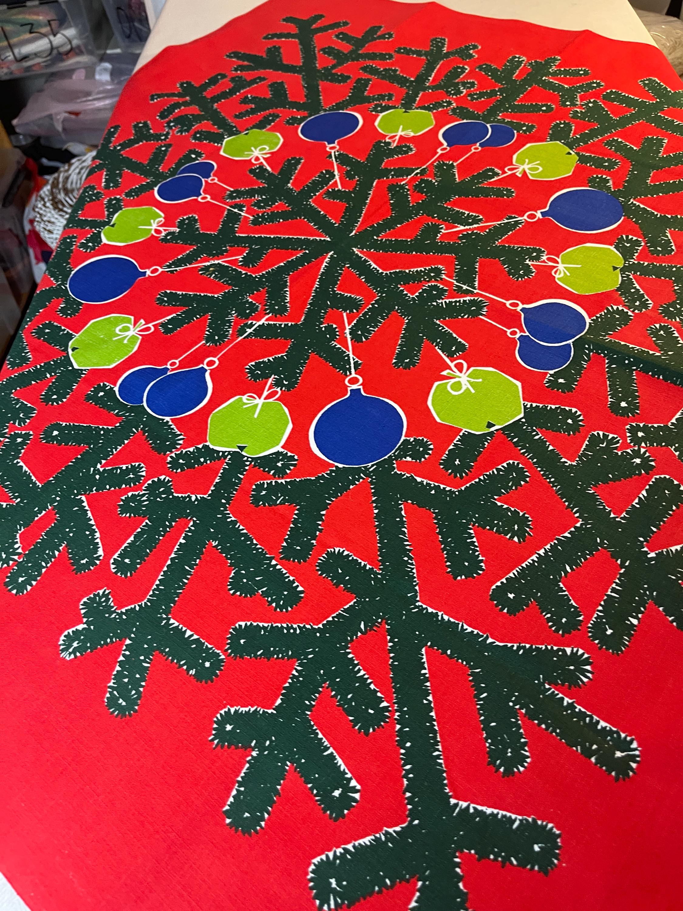 Retro Christmas Cloth, From Sweden Handprinted Motif - Etsy Canada