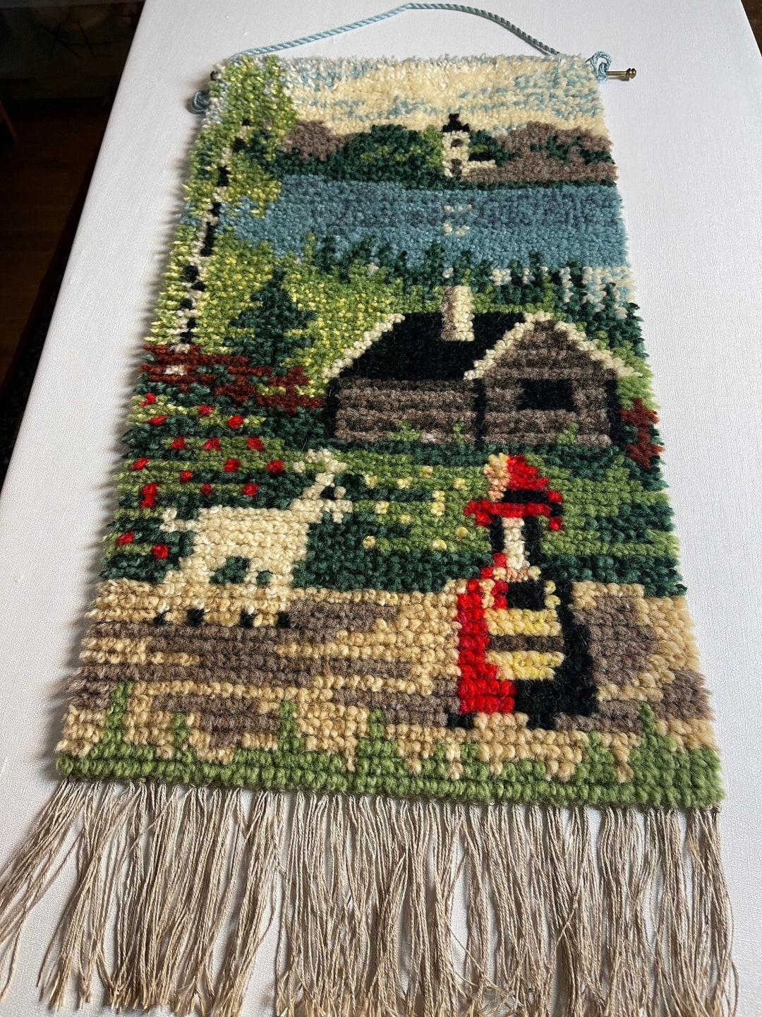 Etsy Rya Rug Kits Vintage Mid Century Modern Rya Rug 60s Textile Wall Hanging - Etsy