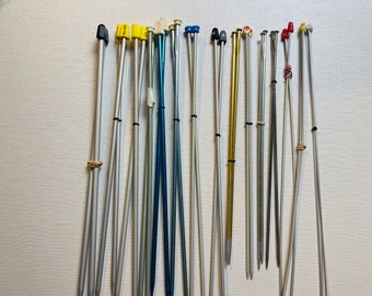 Various Vintage Knitting Needles Metal 