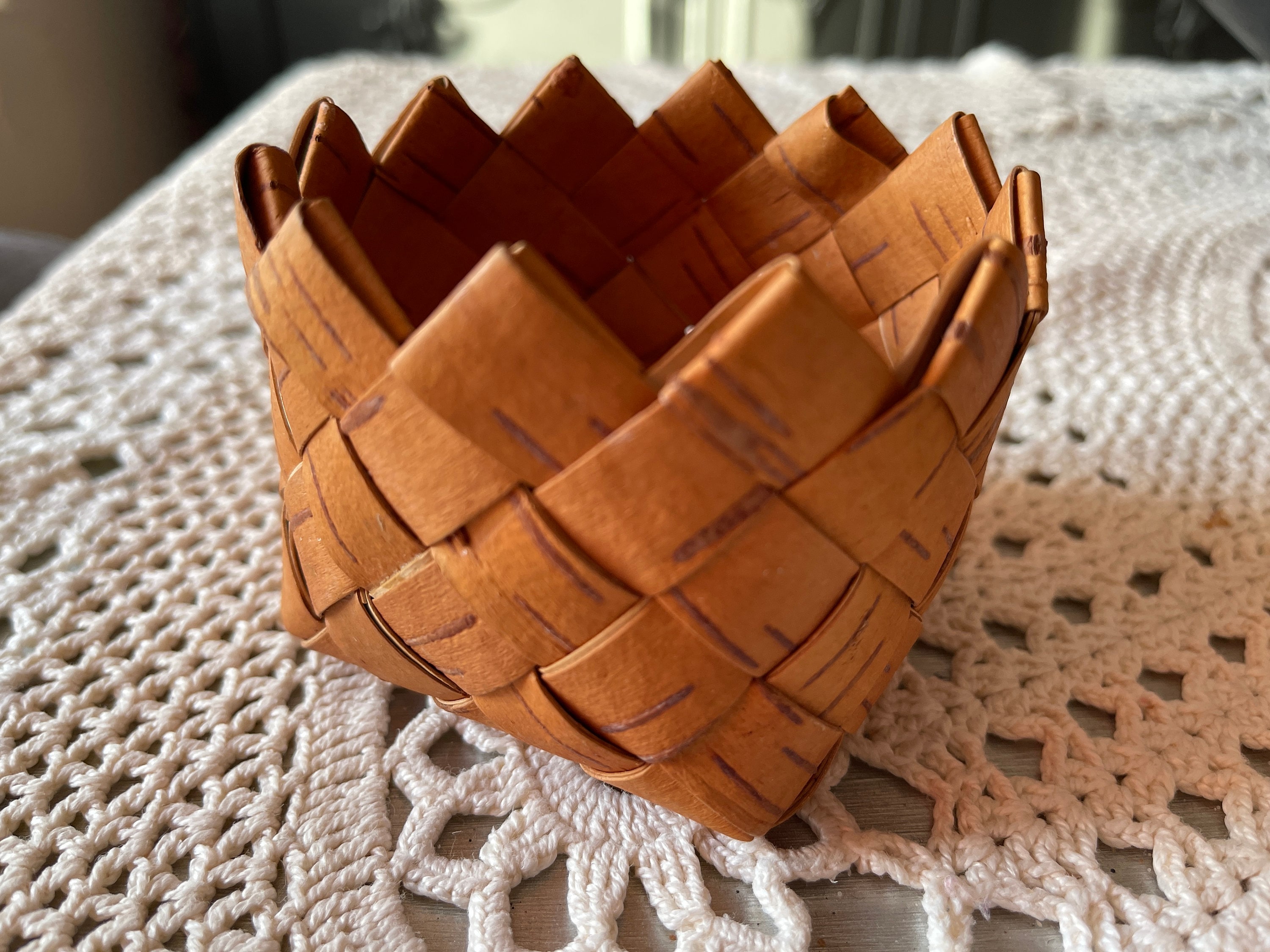 Birchbark Basket or Bowl, Well Made of Swedish Birchbark, Näver