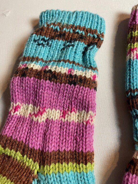 Hand Knitted Wool Socks, Mismatched Socks For Wom… - image 7