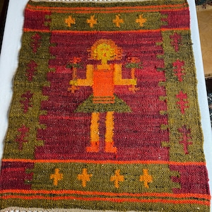 Wall decor  Wall hanging Tapestry - Table decor - Rug - Kilim - Polish - Retro