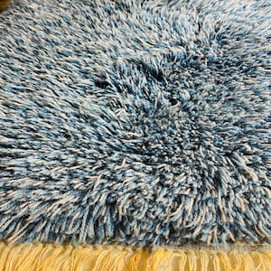 Scandinavian Vintage Wool Rya Rug  Swedish Mid Century Handmade Wool Carpet Scandinavian Design