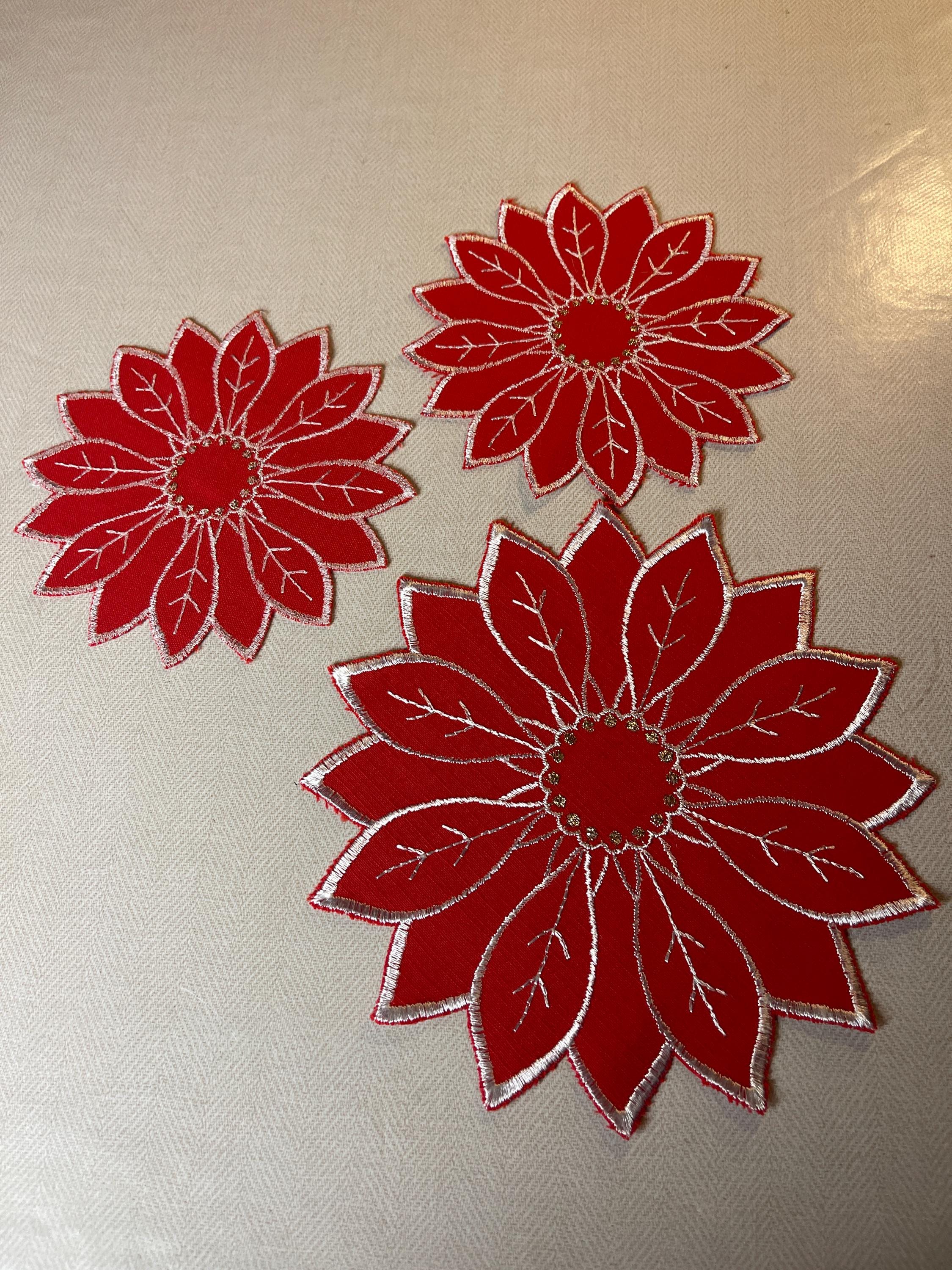 Vintage Embroidered Cloth From Sweden/ 3 Pcs for Christmas