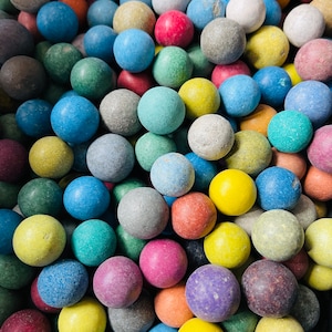 Antique clay marbles from Europe / Sweden Mixed Lot of 10 or 20 pcs