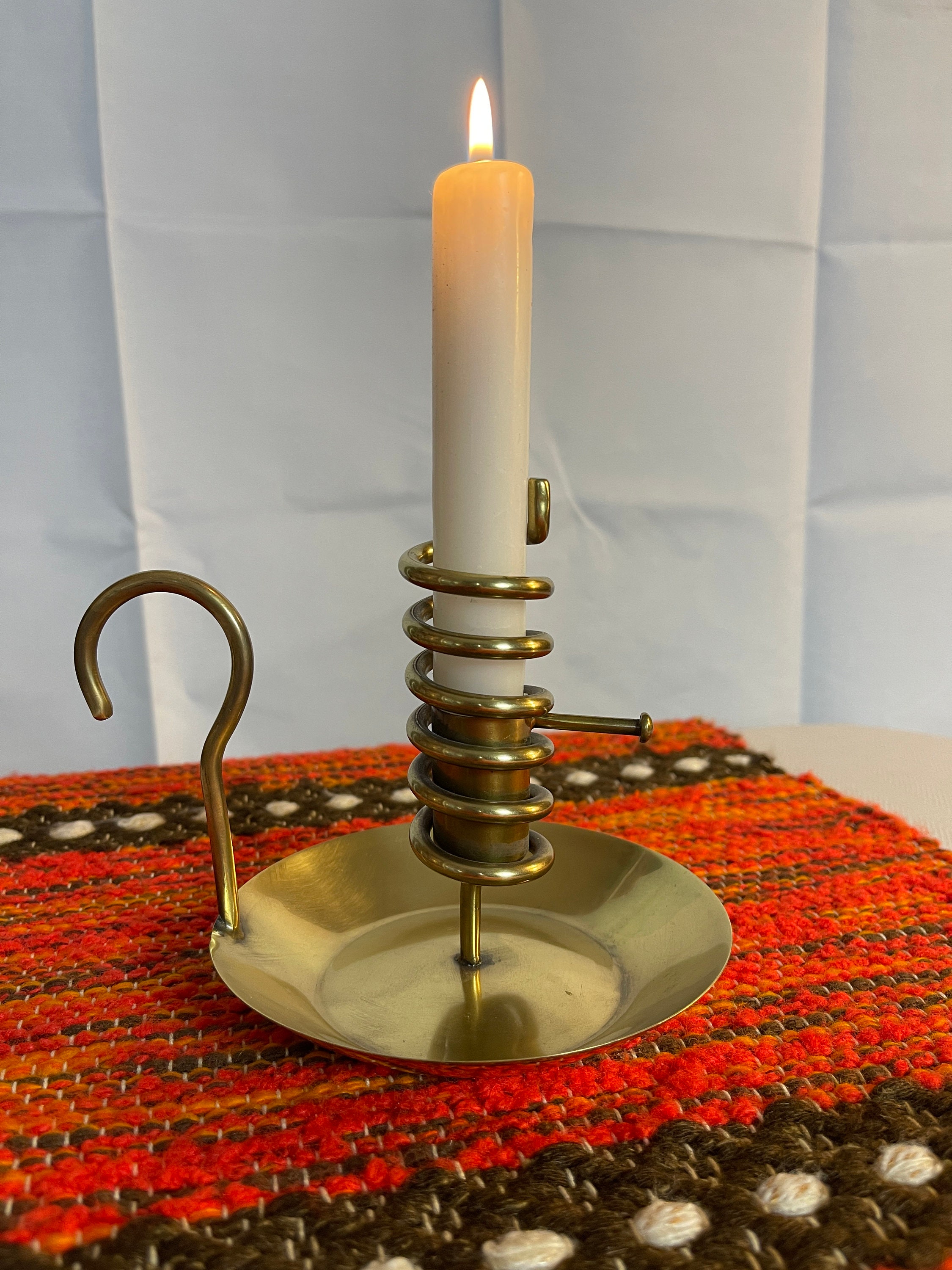 Vintage Very Beautiful Brass Candle Holder From Sweden - Etsy UK