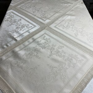 A very beautiful Swedish tablecloth with hand crocheted lace