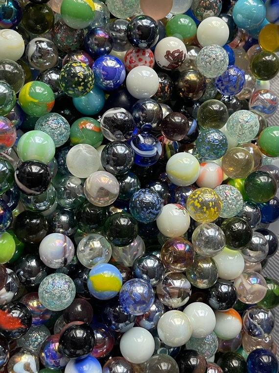 Vintage Glass Flat Marbles Lot (Bag of 15)