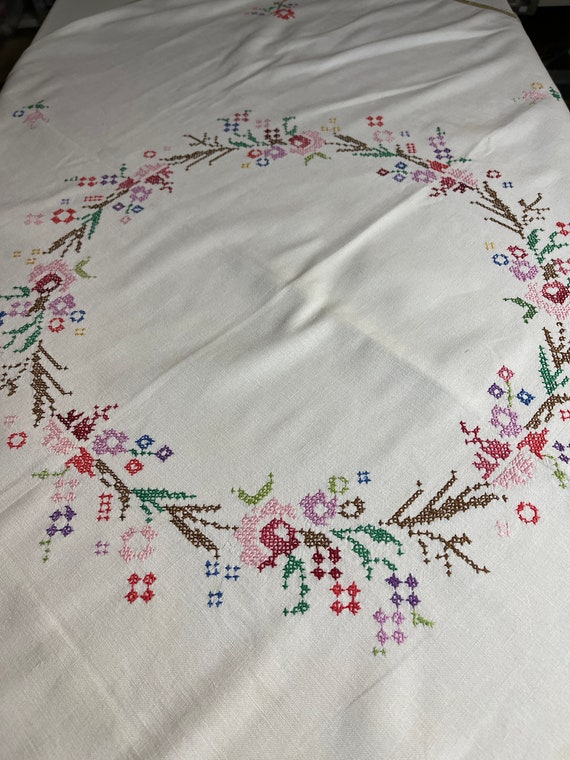 Beautiful Swedish Hand-embroidered Tablecloth - Etsy