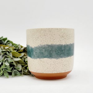 Speckled Ombré Planter •  Ceramic Planter Pot for 4&quot; plants • Mid Century Modern Plant Pot • Indoor Succulent Planter