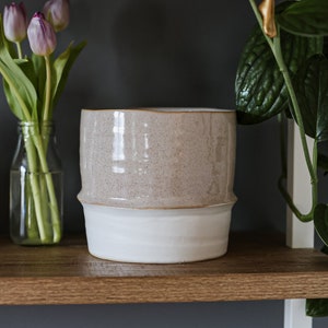 Natural Ceramic Plant Pot for 4 Inch, 6 Inch Plants • Modern Plant Pot Set • Indoor Planter • Houseplant Flower Pot • Succulent Planter