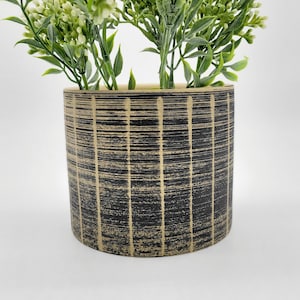 5" Black Planter • Mid Century Modern Decor • Gift for Mom • Housewarming Gift • Houseplant Flower Pot • Succulent Planter for Men
