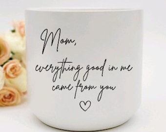 Maceta de cerámica personalizada • Regalo para el Día de la Madre