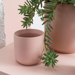 Blush Pink Ceramic Planter Pot • Cute Planter Flower Pot • Modern Indoor Plant Pot • Pot for Plants • Gifts for Her • Girls Bedroom Decor