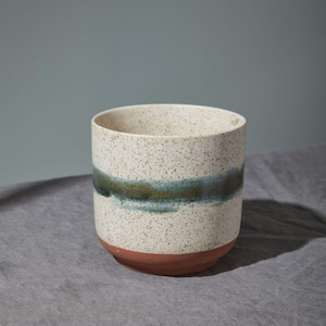 Speckled Ombré Ceramic Planter • Mid Century Modern 4" Plant Pot