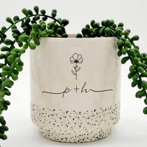 Personalized Gift Ceramic Planter • Wedding & Anniversary Gift • Unique Gift for Couple • Housewarming Gift for Her • Engagement Gift
