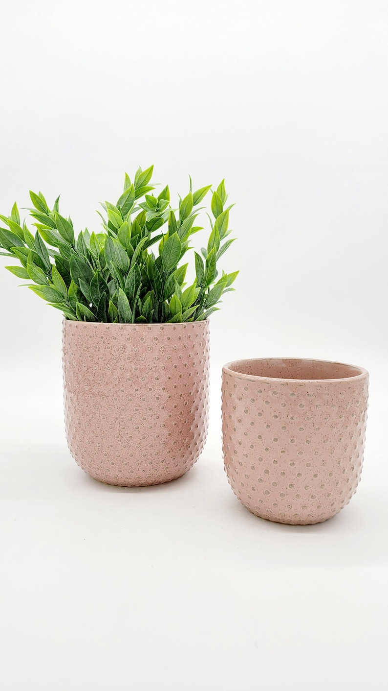 Pink Planter Pot Ceramic Succulent Planter Indoor Planter Etsy