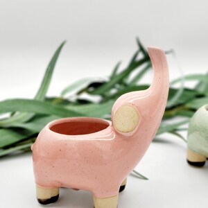 Elephant Succulent Planter Cute Animal Planters Indoor Planter Small Planter Houseplant Pot Gift for Wife Gardening Gifts image 2