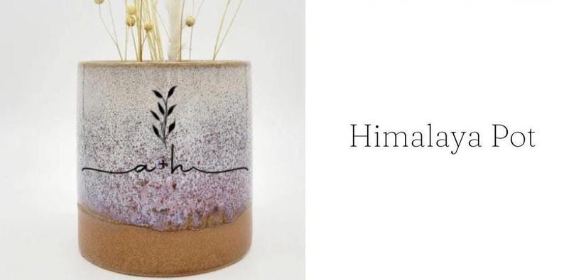 Personalized Gift Ceramic Planter • Wedding & Anniversary Gift • Christmas Gift for Couple • Housewarming Gift for Her • Engagement Gift
