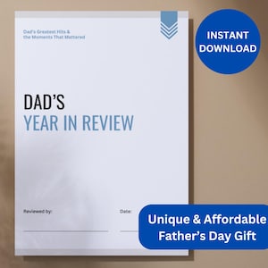 Cadeau unique pour la fête des pères en téléchargement numérique pour papa, cadeau sentimental pour papa, cadeau abordable à imprimer pour papa, téléchargement immédiat