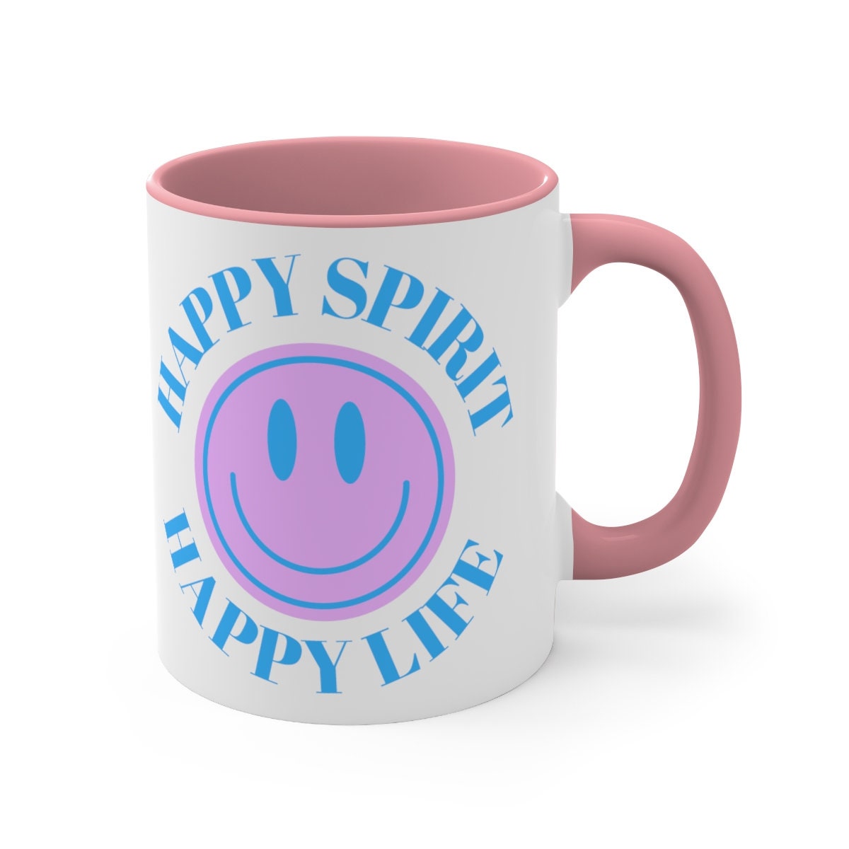 Happy Spirit Happy Life Aesthetic Mug Smiley Face Mug Trendy - Etsy