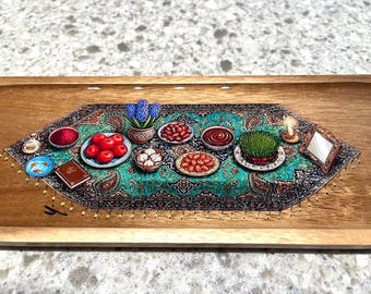 Handgemaakt dienblad | Symbolisch lentetafelkunstwerk | Functioneel serveerstuk