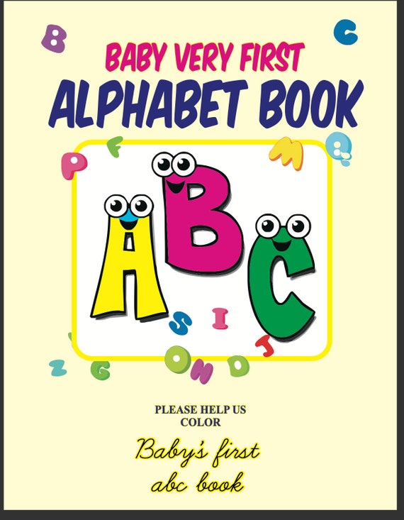 ABC Book Baby Shower Game Alphabet Coloring Book Baby's Etsy