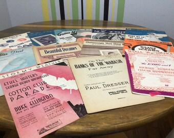 Total of 13 pieces of sheet music.  Price is for all shown