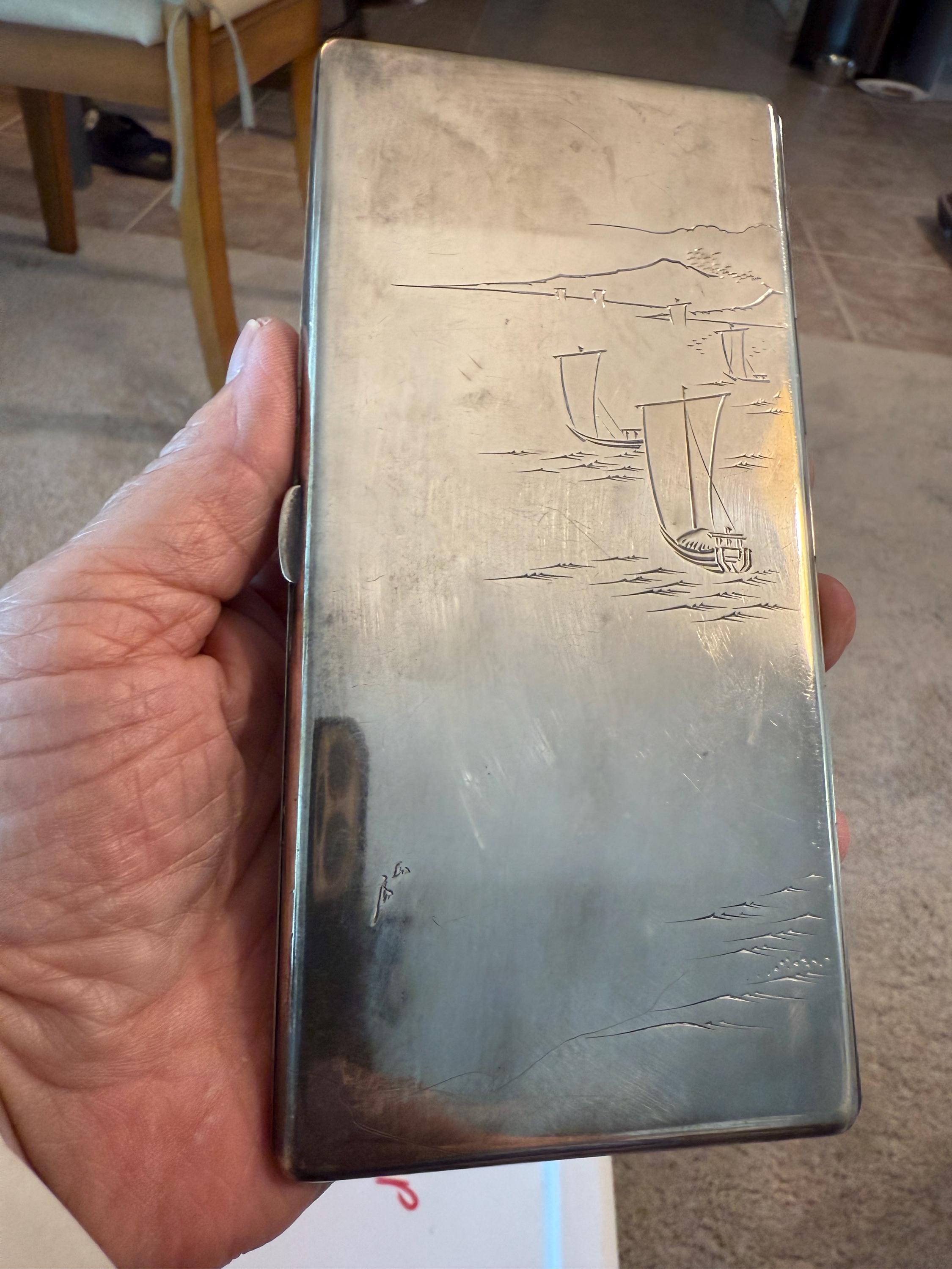 Cigarette Case Japanese 950 Sterling 6.9 Oz - Etsy
