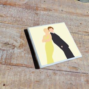 How To Lose A Guy In 10 Days Movie Coaster w/ Original Minimalist Artwork | Ceramic Tile, High Gloss, Cork Backer | Gift for Movie Buffs