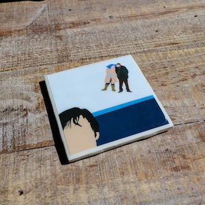 Eternal Sunshine of the Spotless Mind Movie Coaster w/ Original Artwork | Ceramic Tile/High Gloss/Cork Backer | Gift for Movie Buffs