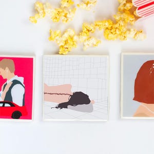 The Substance Movie Coaster with Original Minimalist Artwork | Ceramic Tile with a High Gloss Finish & Cork Backer | Gift for Movie Buffs