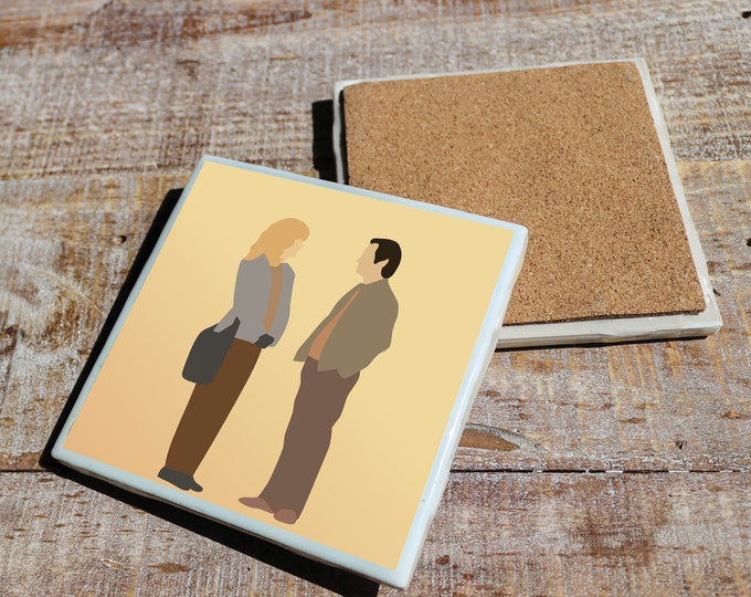 When Harry Met Sally Coaster | Minimalist Movie Art, Ceramic Tile