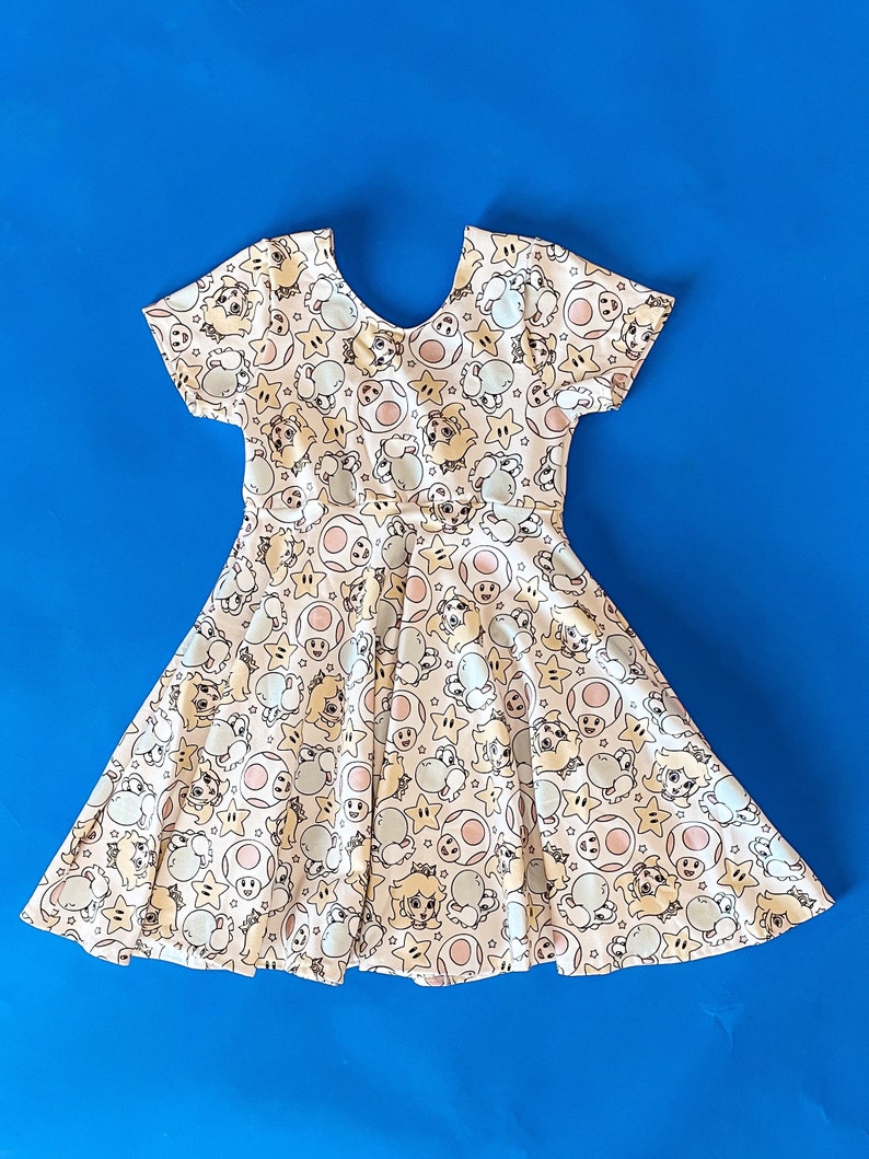 Princess Peach Dress Disney Outfit Girls Disney Outfits Etsy