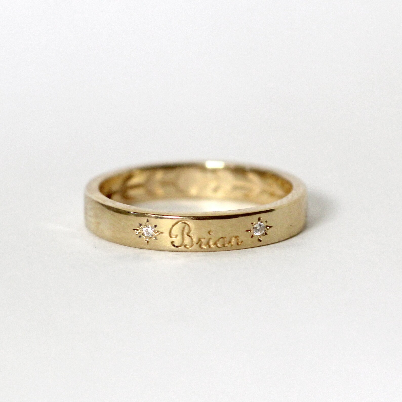 Star Name Ring / Customized Name Ring / Name With Diamond Ring - Etsy
