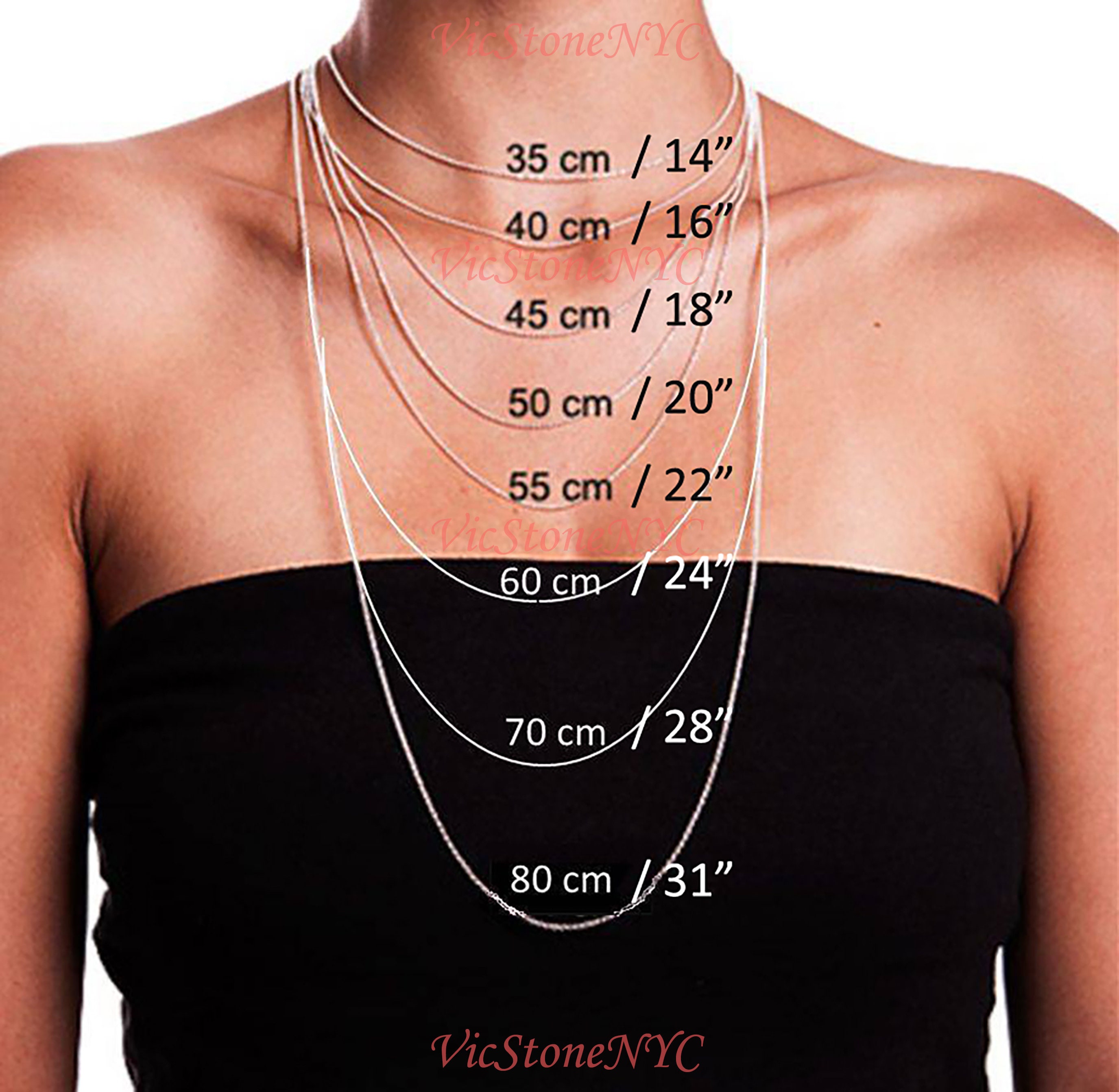 Necklace Length Chart / Necklace Size Chart / Choosing the - Etsy