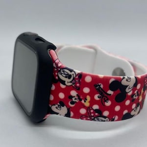 Printed Minnie Mouse watchband| Fits all Series 1-10 & SE/Ultra watches